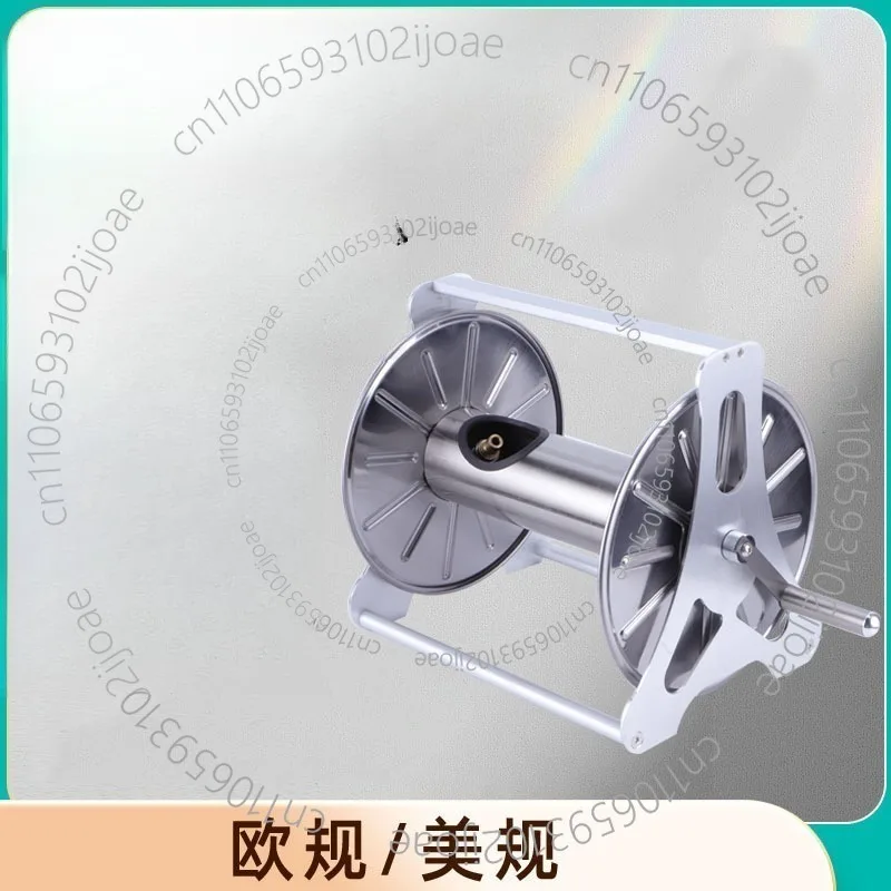 

304 water pipe reel household reel stainless steel hand-cranked garden water gun reel storage