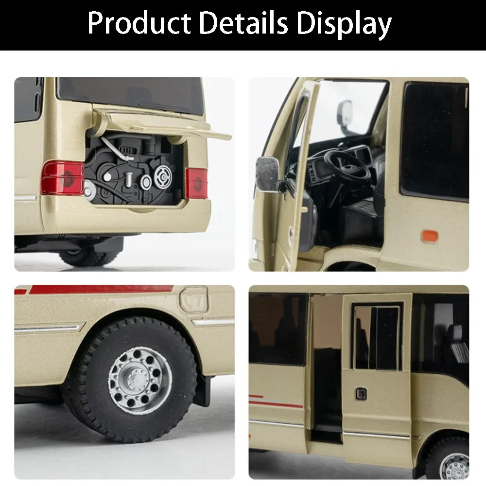 1:32 Untersetzer aus Metalldruckguss, Spielzeugautos, 3 Türen geöffnet, zurückziehbar, Ton, Licht, Simulation, Geschäftsfahrzeuge für Kindergeschenke