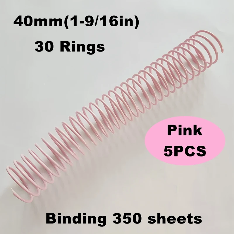 5/10PCS High Capacity Plastic Spiral Binding Coils, DIY Book Rings