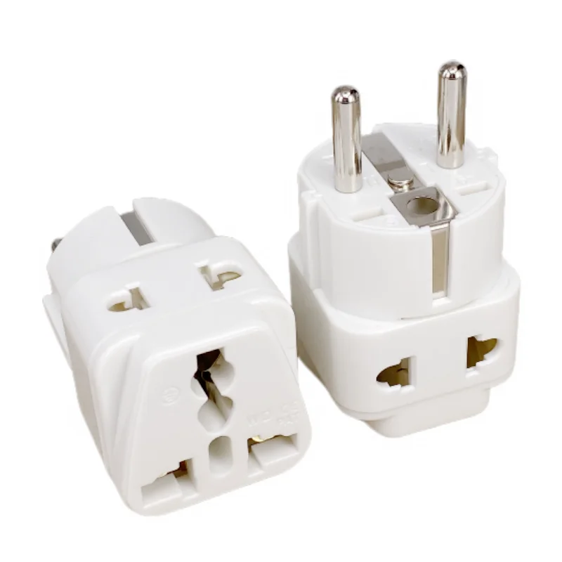 Universal EU Plug Adaptor 2 in 1 KR Plug AU UK US To EU Travel Adapter Electrical Socket US To EU Travel Adapter Plug Socket