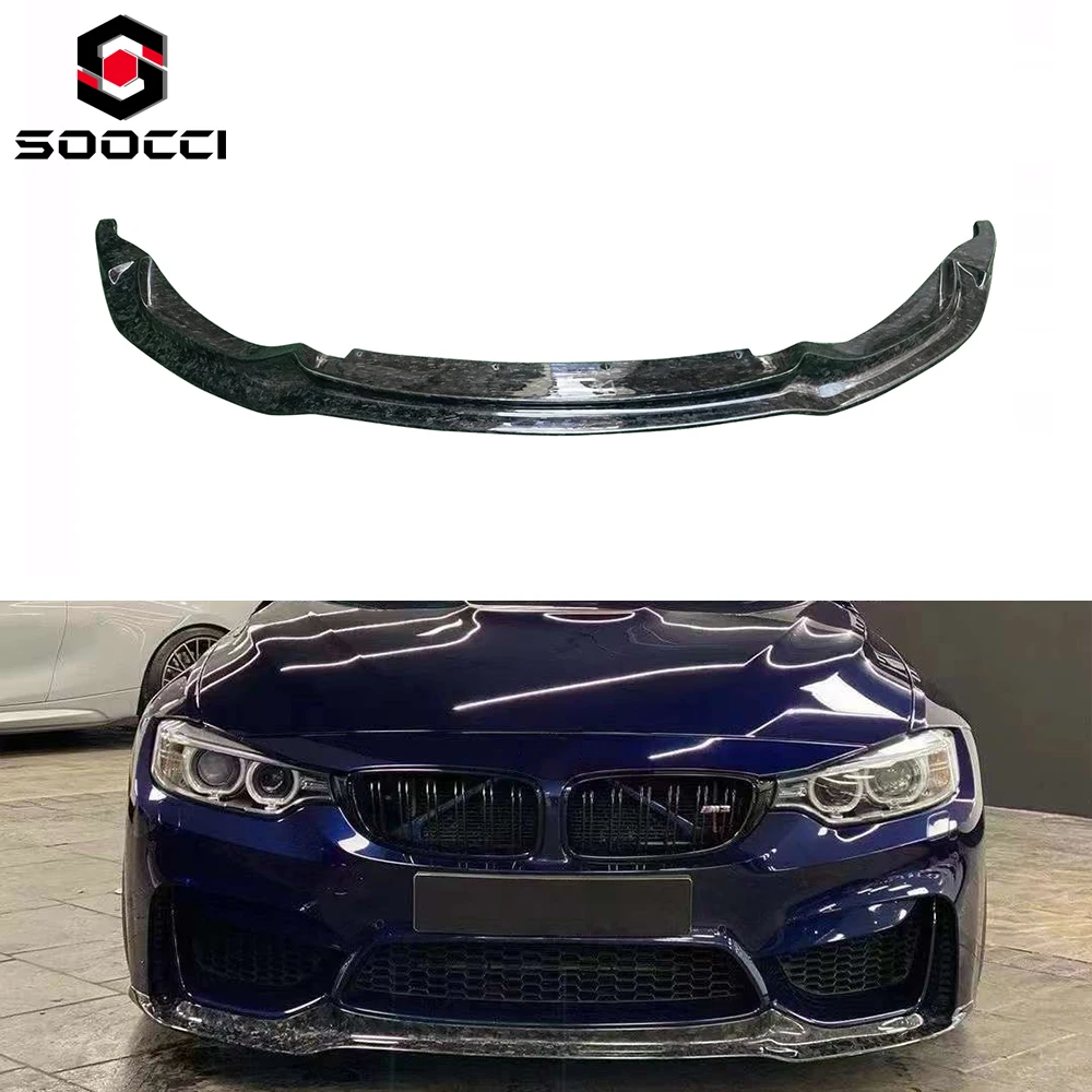 

Forged Carbon Fiber V Style Front Lip for F80 F82 F83 M3 M4 Front Bumper Lip Separator Chin Front Lip Body Kit