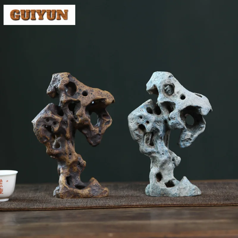 

Yixing Zisha Aihu Stone Incense Holder Tea Pet Ancient Tea Spirit Tea Figurine Play Toys Tea Statue Ornaments Tea Ceremony Gift