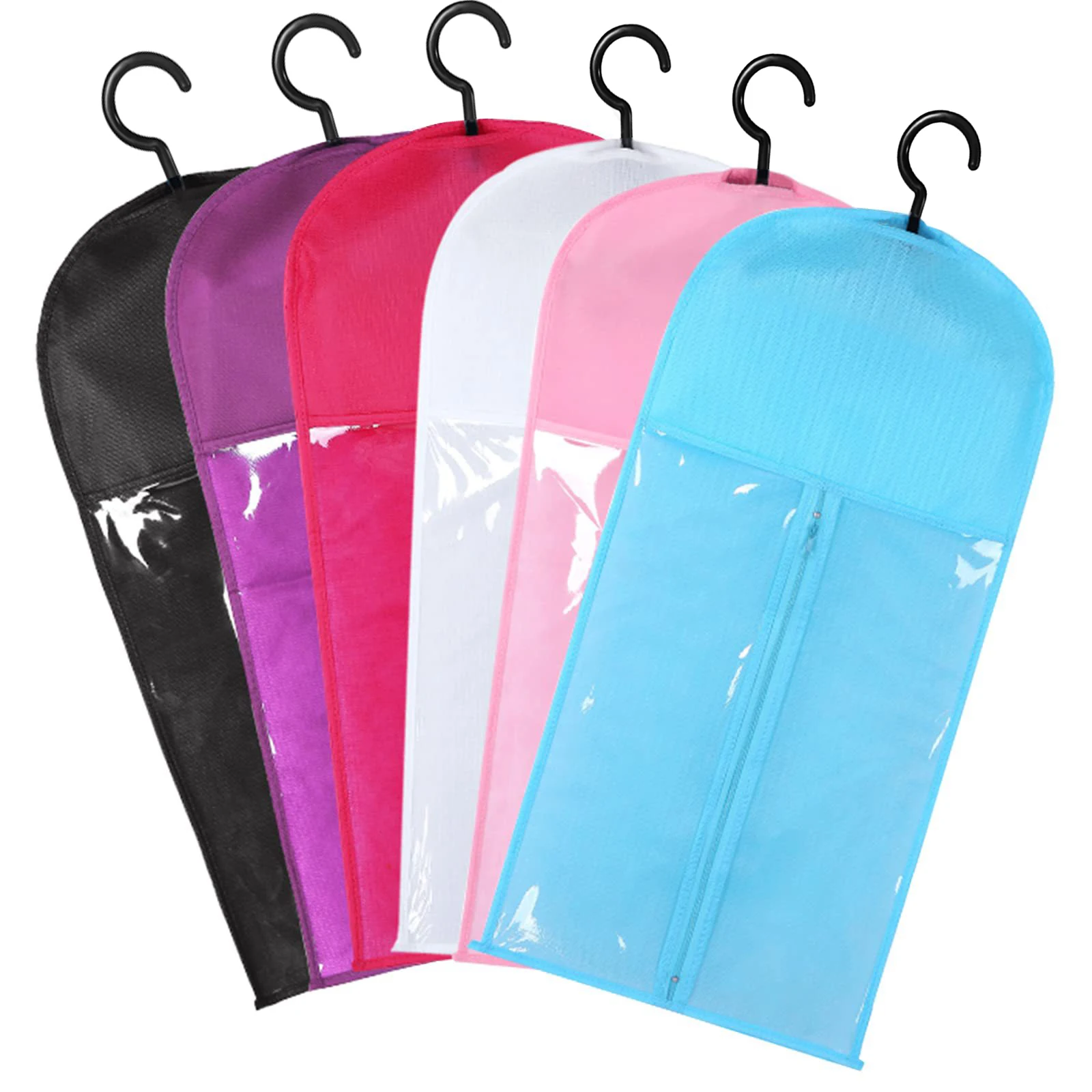 2Set Wig Storage Bag With Hanger Hair Bags With Plastic Hanger For Virgin Hair Black Wig Organizer Hangers For Multiple Wigs New