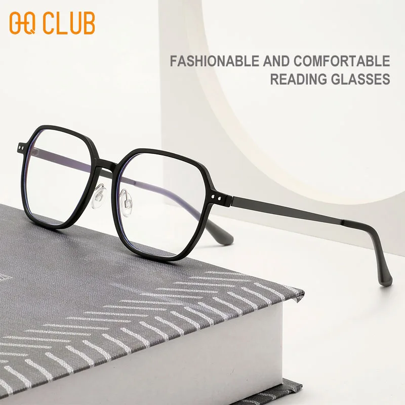 O-Q CLUB Reading Glasses Woman Optical Magnifier Graduated Lenses to Read Lunette Myopia Sunglasses Women Eye Glass for Man Men