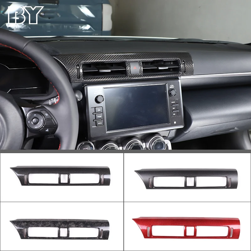 

For Toyota 86/Subaru BRZ 2022 Central Control Air Conditioner Air Outlet Frame Trim Sticker Real Carbon Fiber Auto Accessories