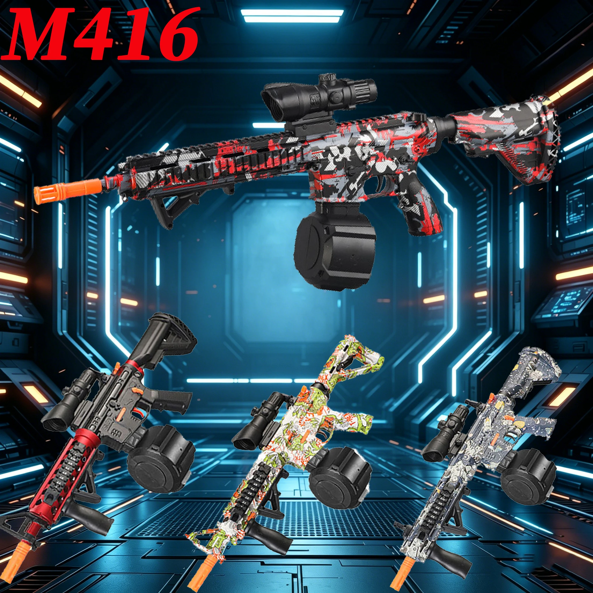 

7.4v High-speed Continuous Shooting Automatic M4a1 Boy Water Polo Toy Gun, Outdoor Interactive Parent-child Relationship