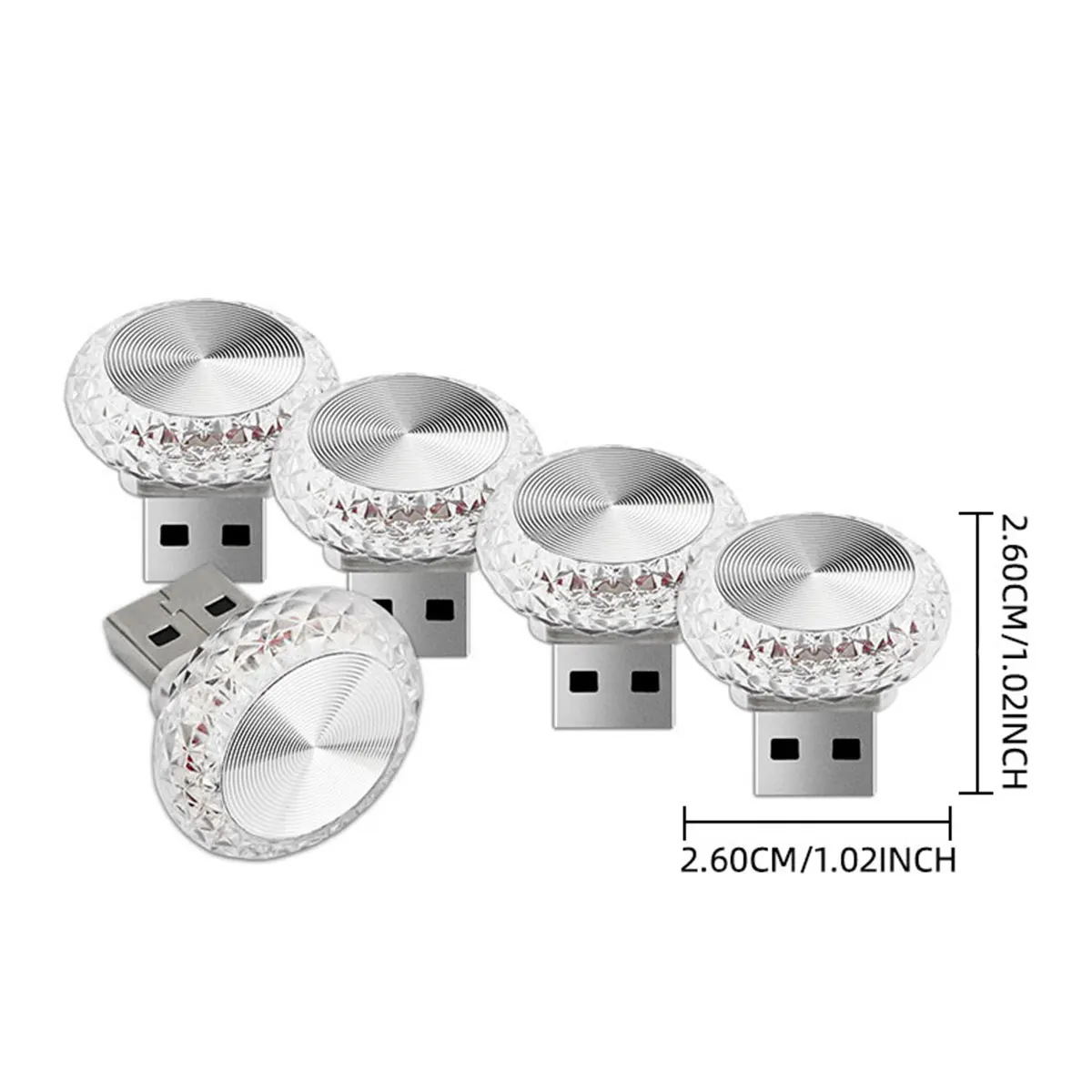 Lumière ambiante USB Portable pour voiture, Mini veilleuse colorée décorative LED pour voiture et ordinateur, éclairage environnemental Plug Play