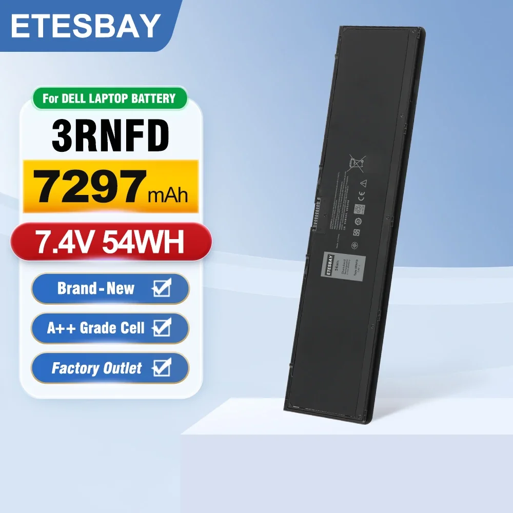 ETESBAY 3RNFD 34GKR 7.4V 54WH Laptop Battery For DELL Latitude E7420 E7440 E7450 Series V8XN3 G95J5 0909H5 0G95J5 5K1GW