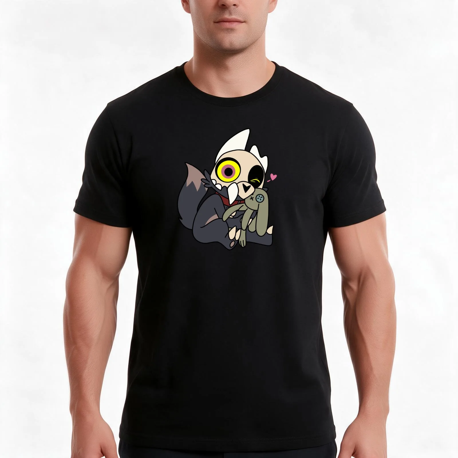 Cuddly King T-Shirt, Summer Casual Cotton Tee, Oversized Streetwear Tops, Vintage Graphic Print, Loose Fit Short Sleeve
