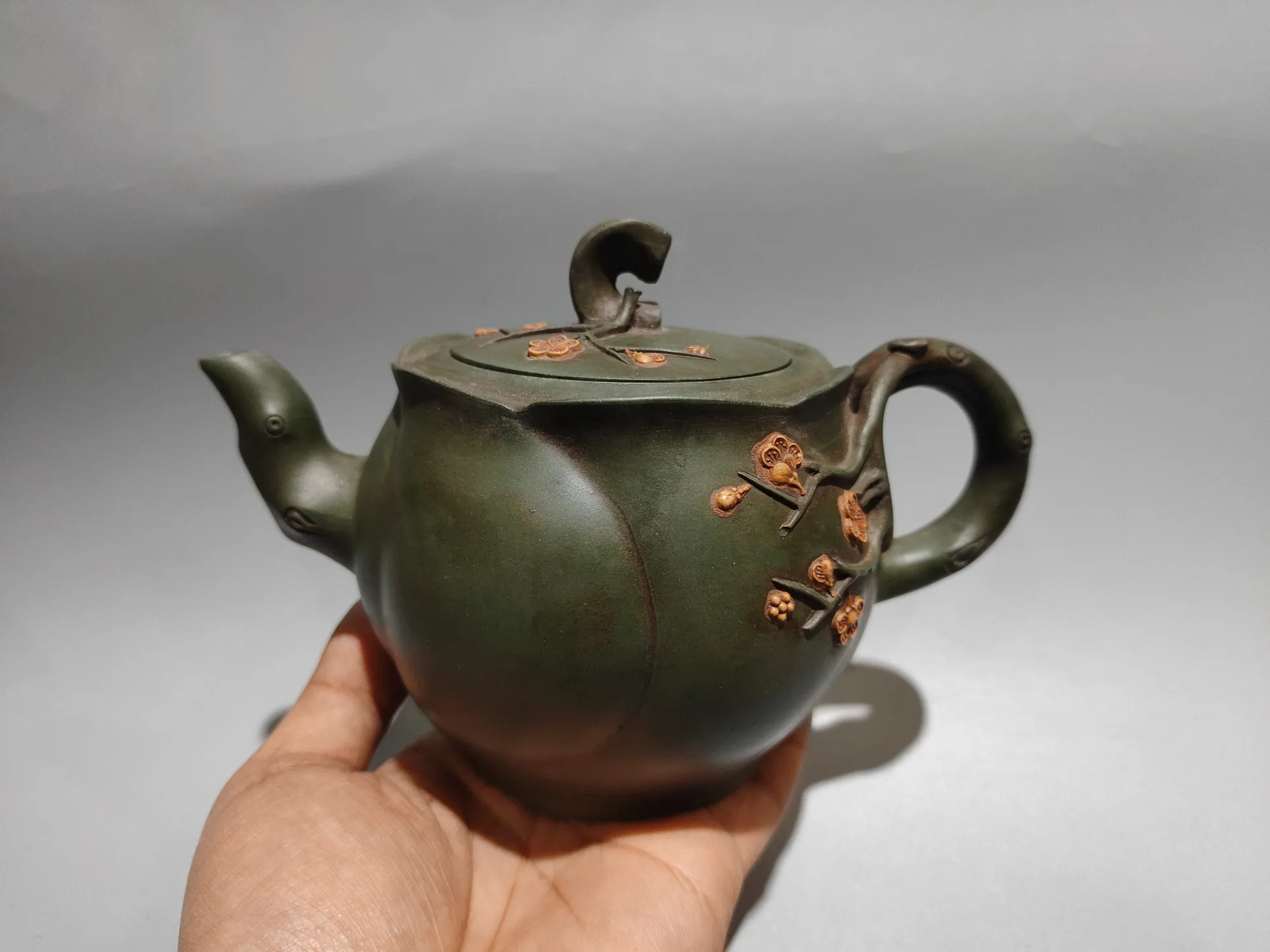 Yixing Teapot Purple Clay Pot plum blossom pattern Button bowl pot Flower shaped pot Teapot Kettle Tasting tea ceremony