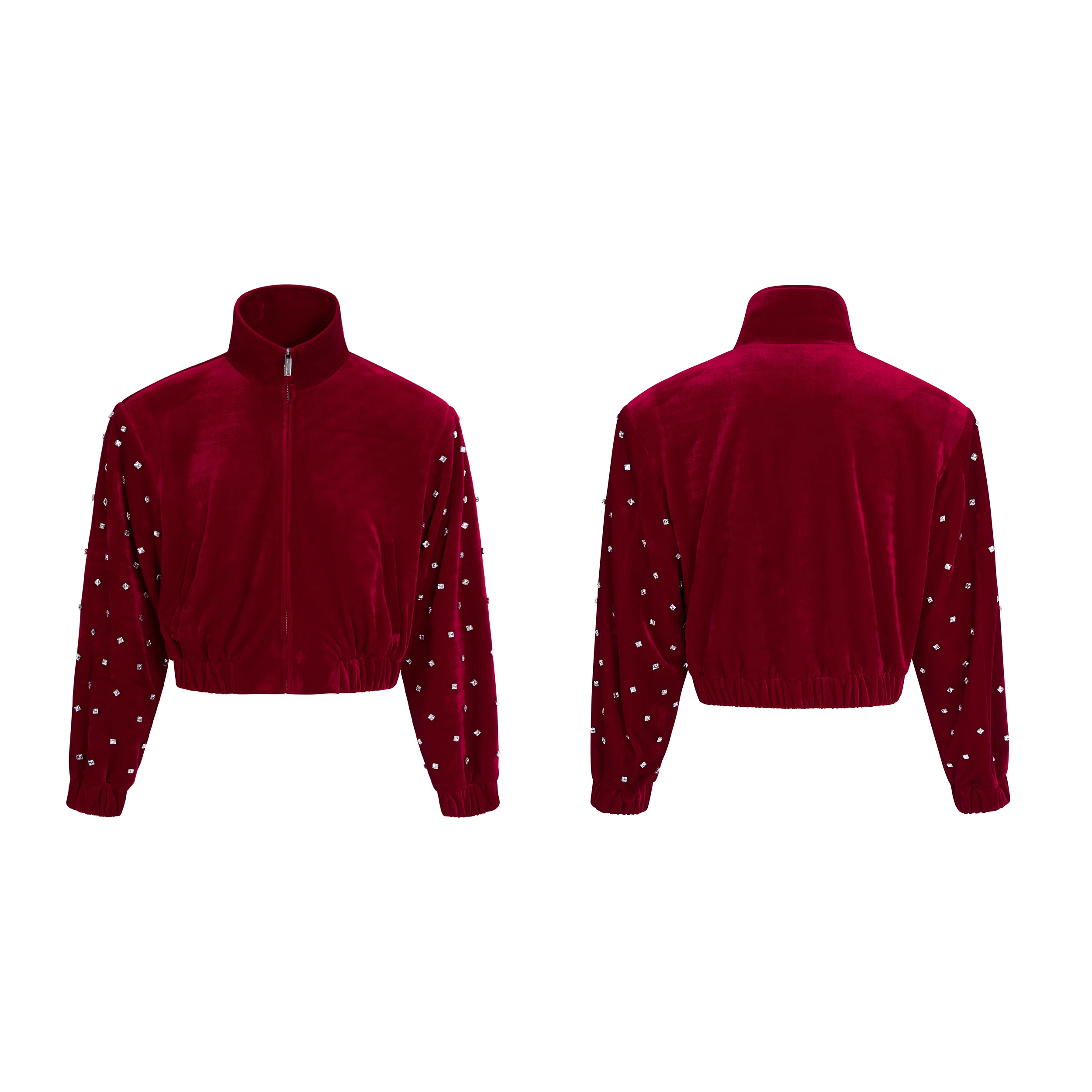 Men's Light Luxury Elegant Jacket Men's 2025 Autumn New Diamond High-End Short Style Jacket Male Handsome Long Sleeve Chic Coats