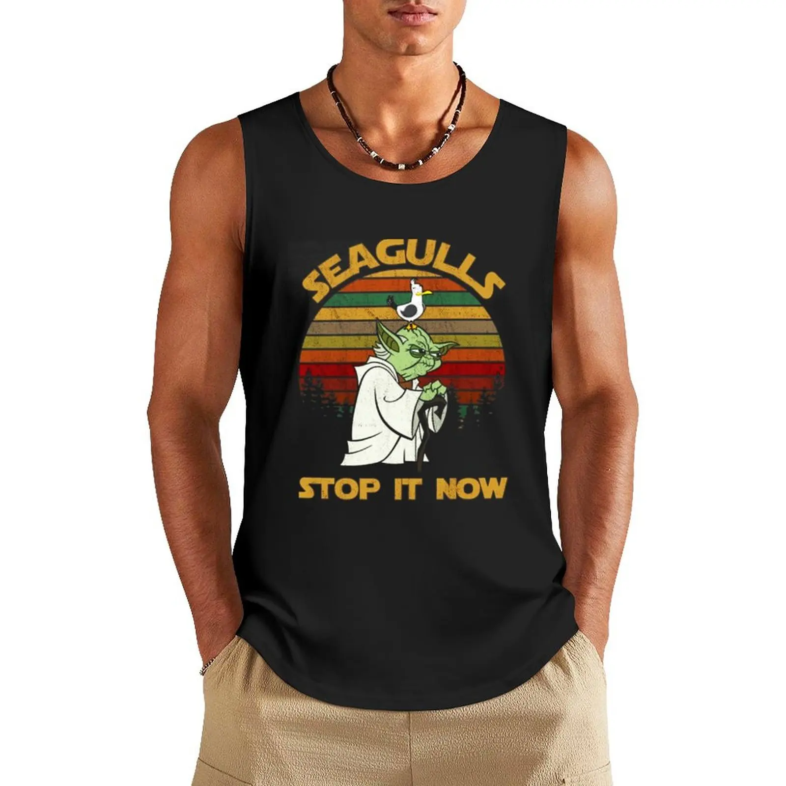 

SEAGULLS STOP IT NOW Tank Top male top summer clothes for men Top muscular man