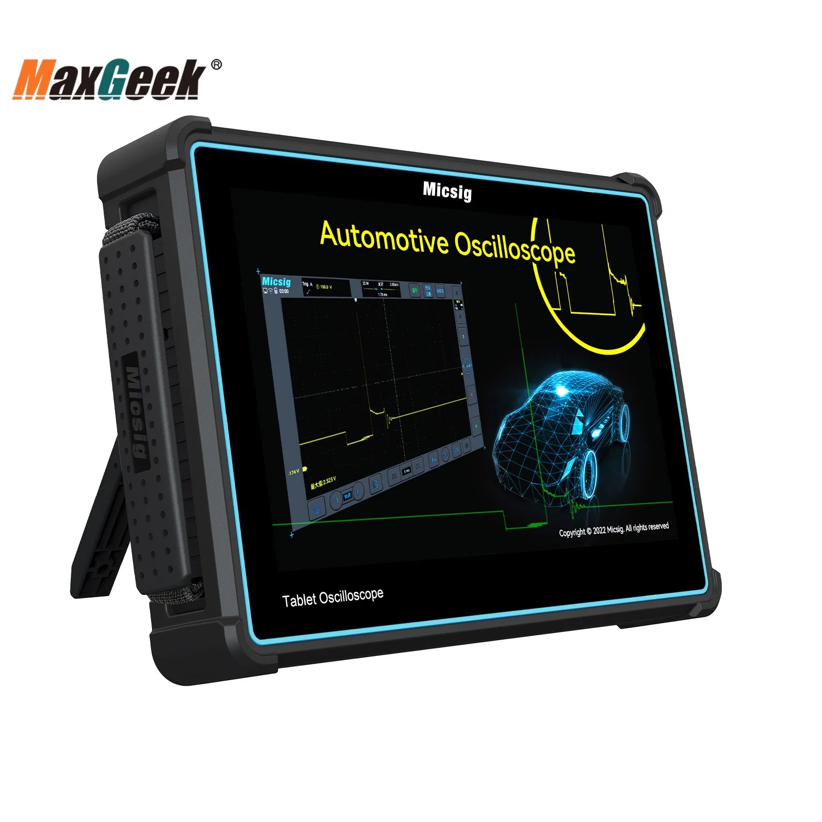 

Maxgeek Micsig ATO2002 200MHz 1GSa/s 2CH Tablet Oscilloscope Automotive Oscilloscope Supports 6 Bus Decoding