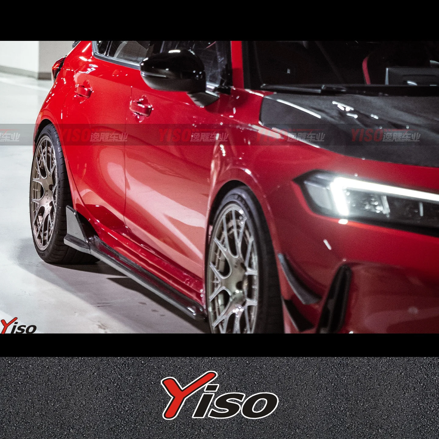 Suitable for TypeR FL5 Modified encirclement Dry carbon fiber ADR Side Skirt TypeR FL5 APR Aerodynamic kit