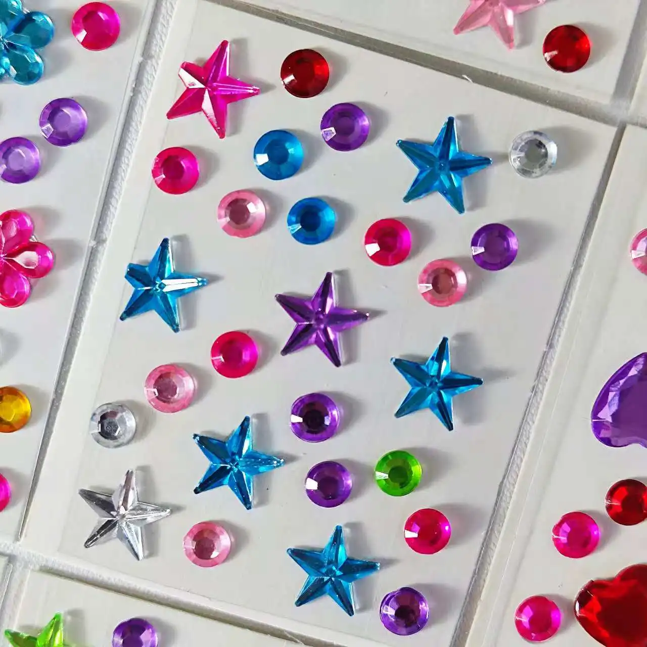 30 نمط بالجملة الملونة الماس ملصق صغير الملحقات DIY الاكريليك ثلاثي الأبعاد الديكور للأطفال والطلاب #6