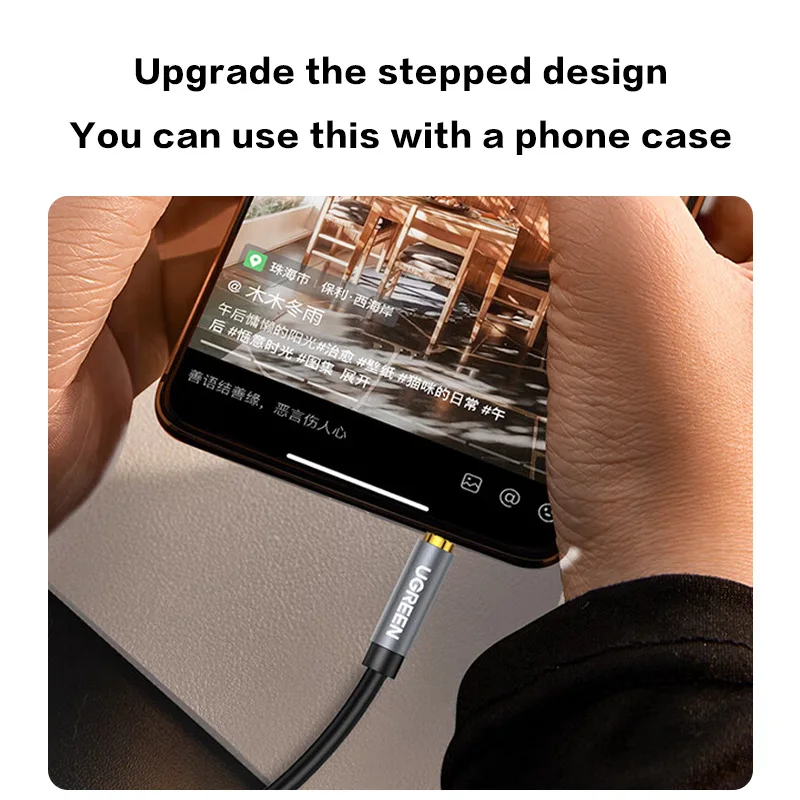 UGREEN 3.5mmオス-オスオーディオケーブル PVC製AUXケーブル オーディオ補助入力アダプター ヘッドホン/カースピーカー用