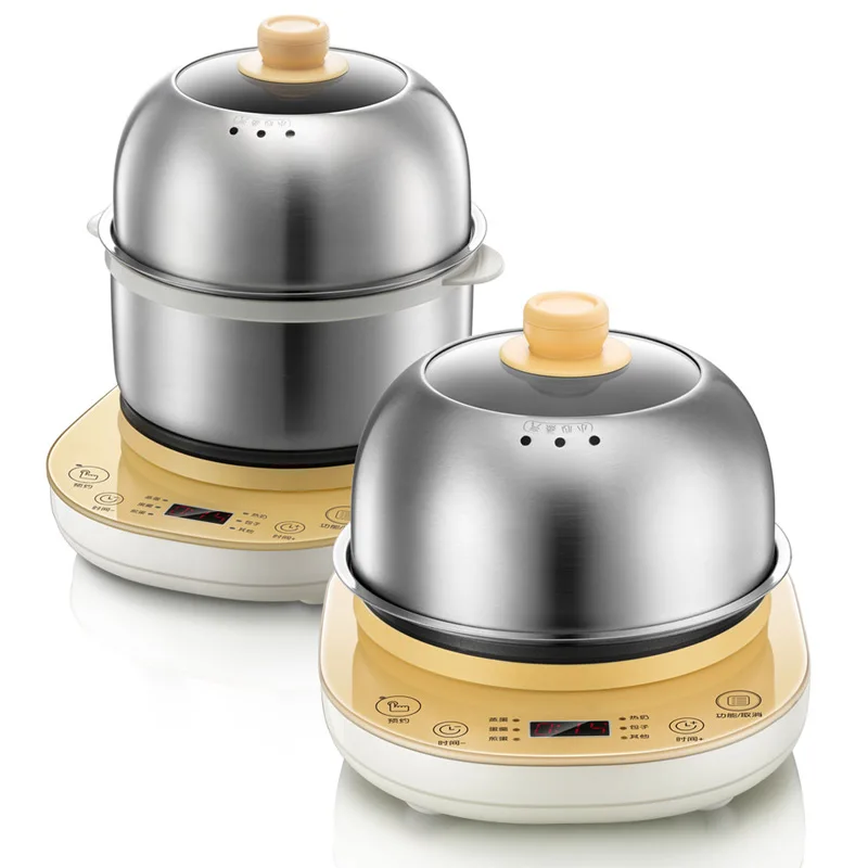 Vaporizador de tortillas para el hogar, vaporizador eléctrico para huevos, cocina para bollos, máquina vaporera para desayuno con cita de acero inoxidable