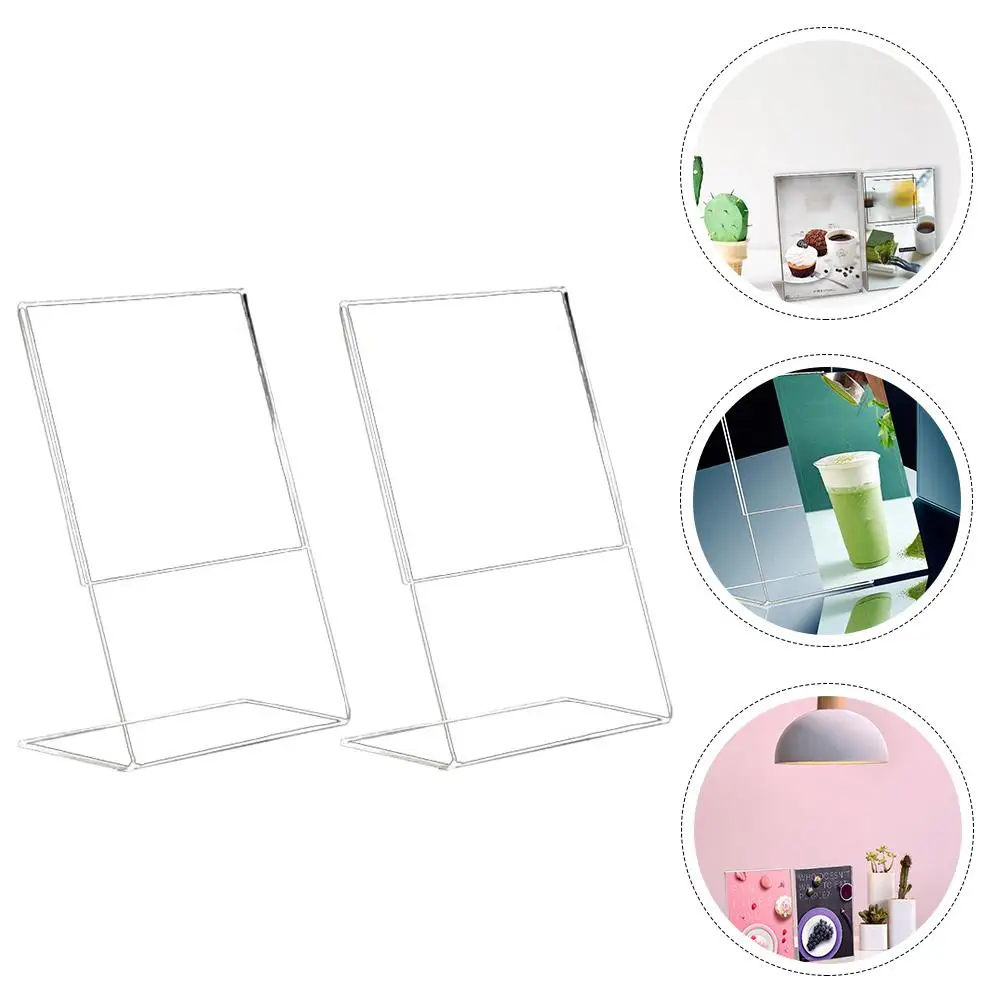 Acrylic Stand Transparent Table Sign Holder Menu Acrylic Sign Holder Rack Counter Storage Board Versatile Display