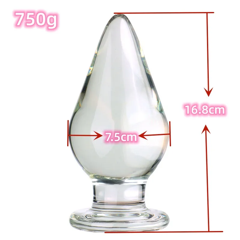 VaHppy Extra Large Anal Plugs Buy With Caution 950g 8cm Glass Extended Anal Training Gay Sex Toys Masturbation For