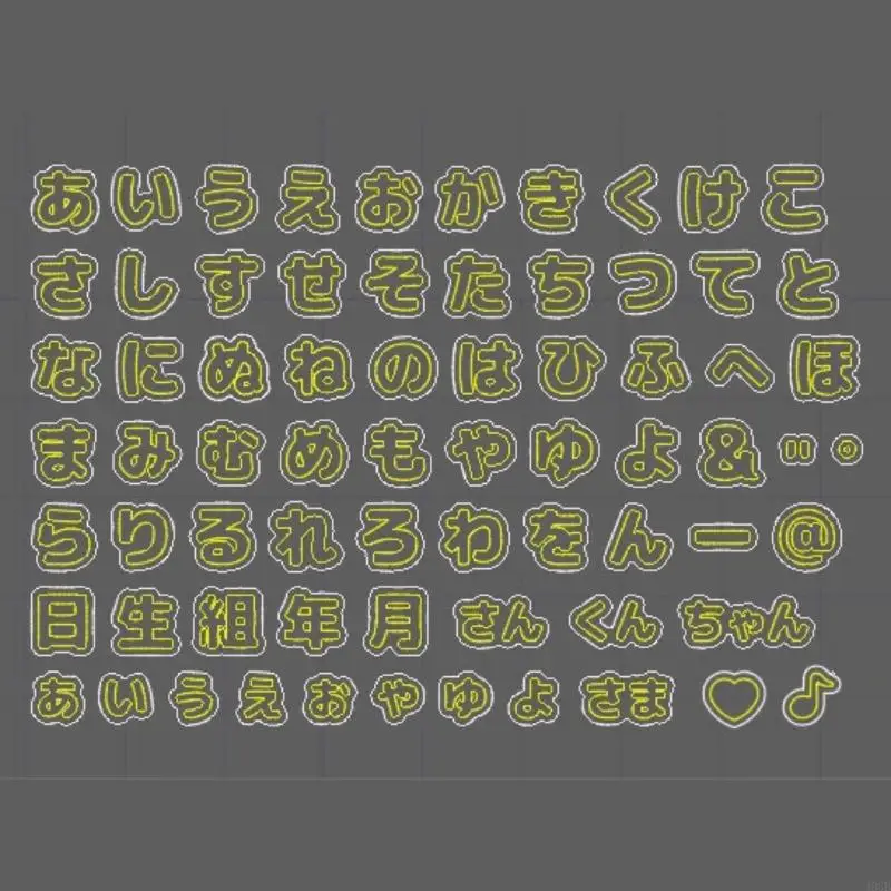 40GB 3D Japanese Alphabets Mold Art Carving Mold for DIY Art Decorations