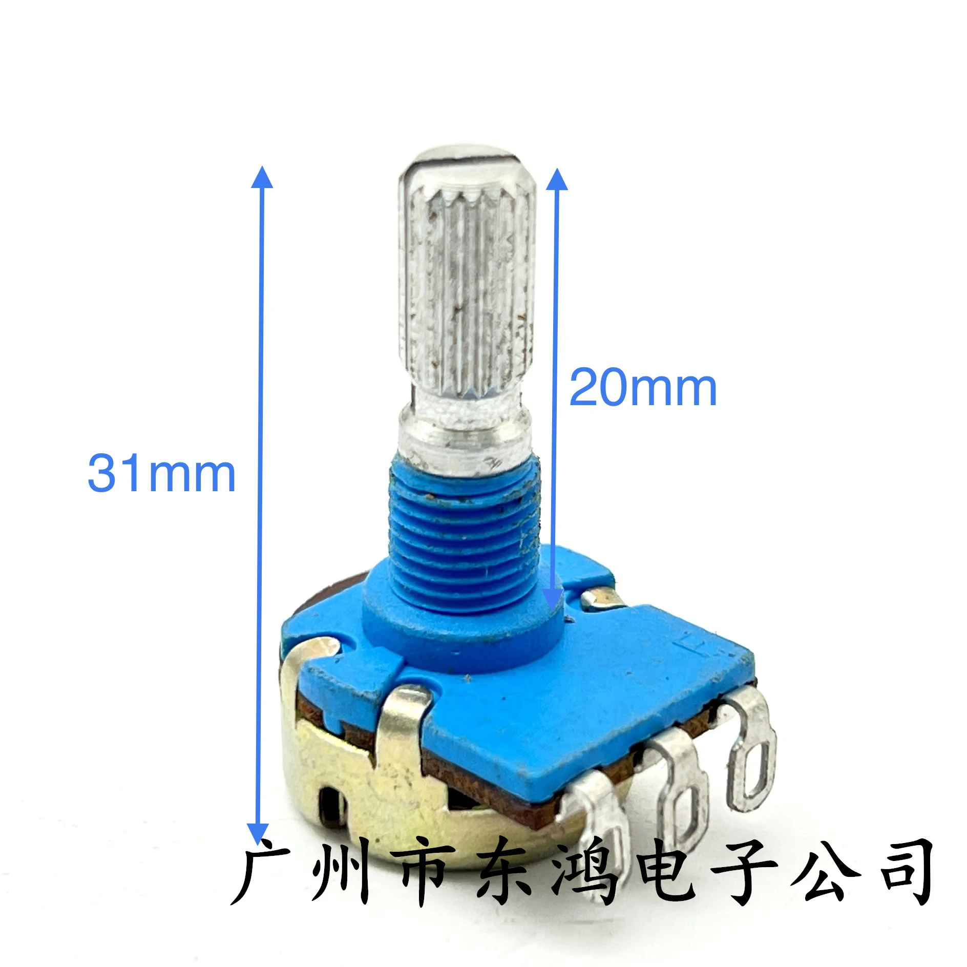 1 PCS 16 potentiometer single B100K plastic thread 20MM flower