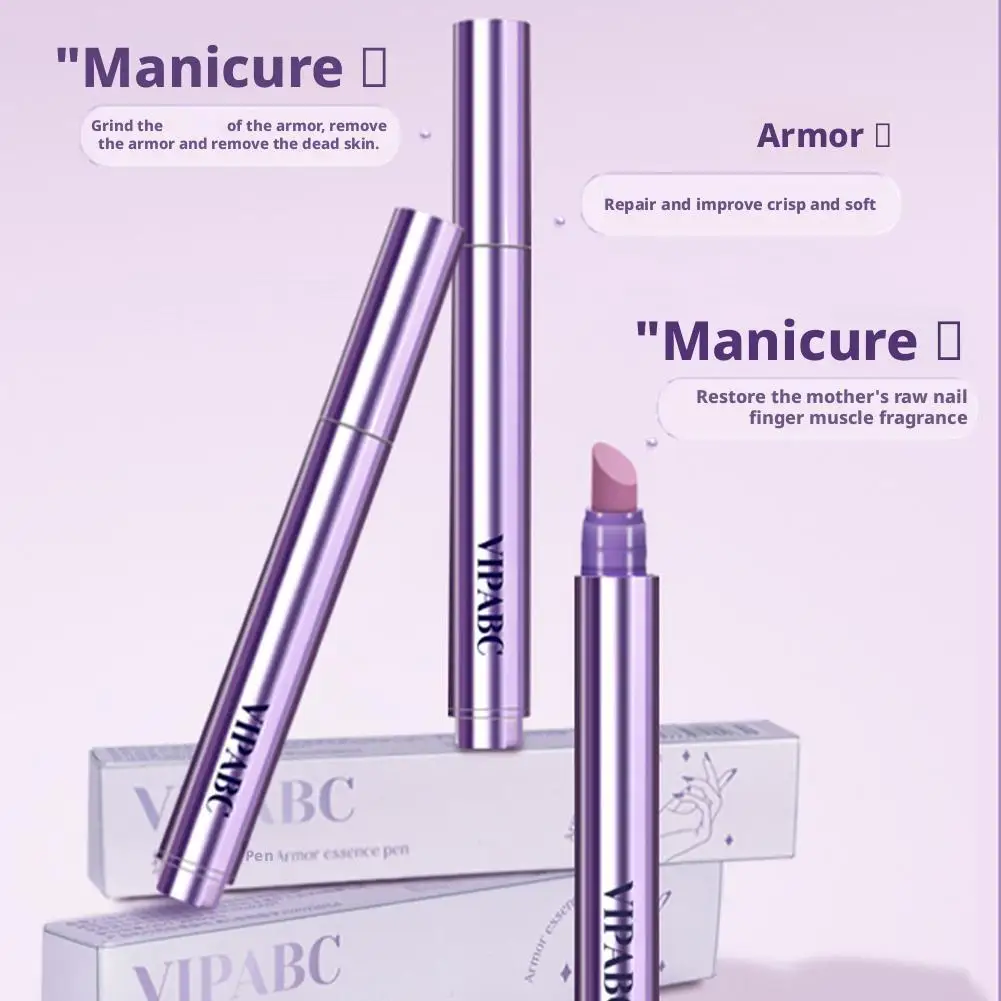 3 in 1 에센스 네일 큐티클 오일 펜, 손톱 모서리 건조하고 손상된 손톱에 수분을 공급하고 큐티클 제거, 네일 케어 매니큐어 도구