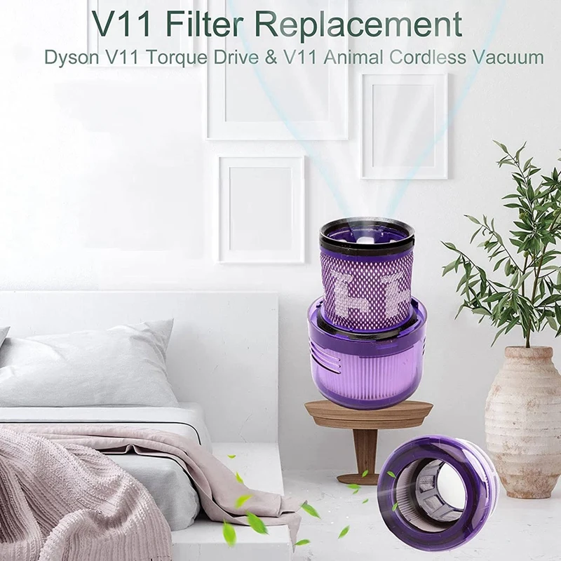 Lot de 15 filtres de remplacement pour aspirateur Dyson V11, appareil à couple d'entraînement, filtre Hepa sans fil avec animaux