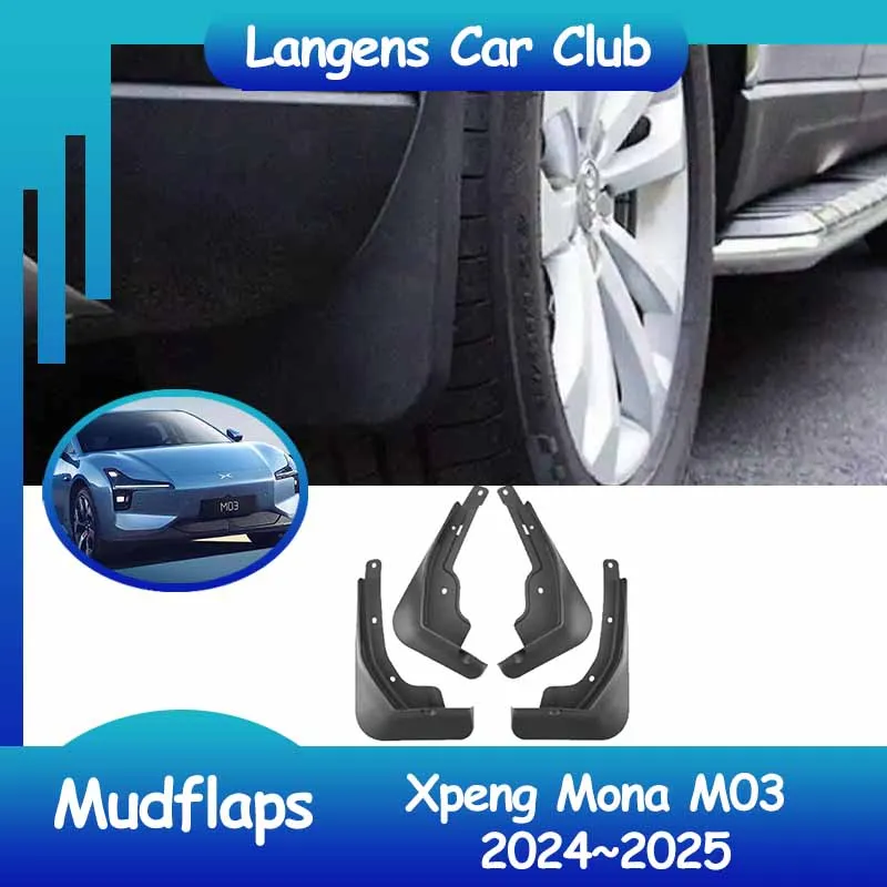 

For Xpeng Mona M03 2024~2025 Universal Car Mudflaps Fender Flares Rear Fenders Splash Guard Wheel Protecti Mud Flap Exterior.