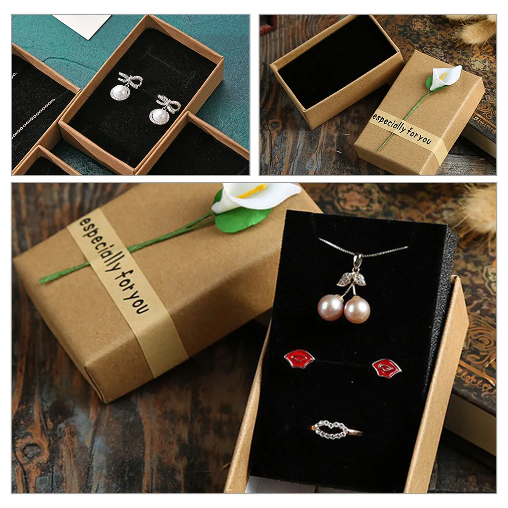 

10pcs Jewelry Boxes Necklace Earring Storage Gift Packaging Box Large Capacity Anti-Scratch Oxidation Protection For