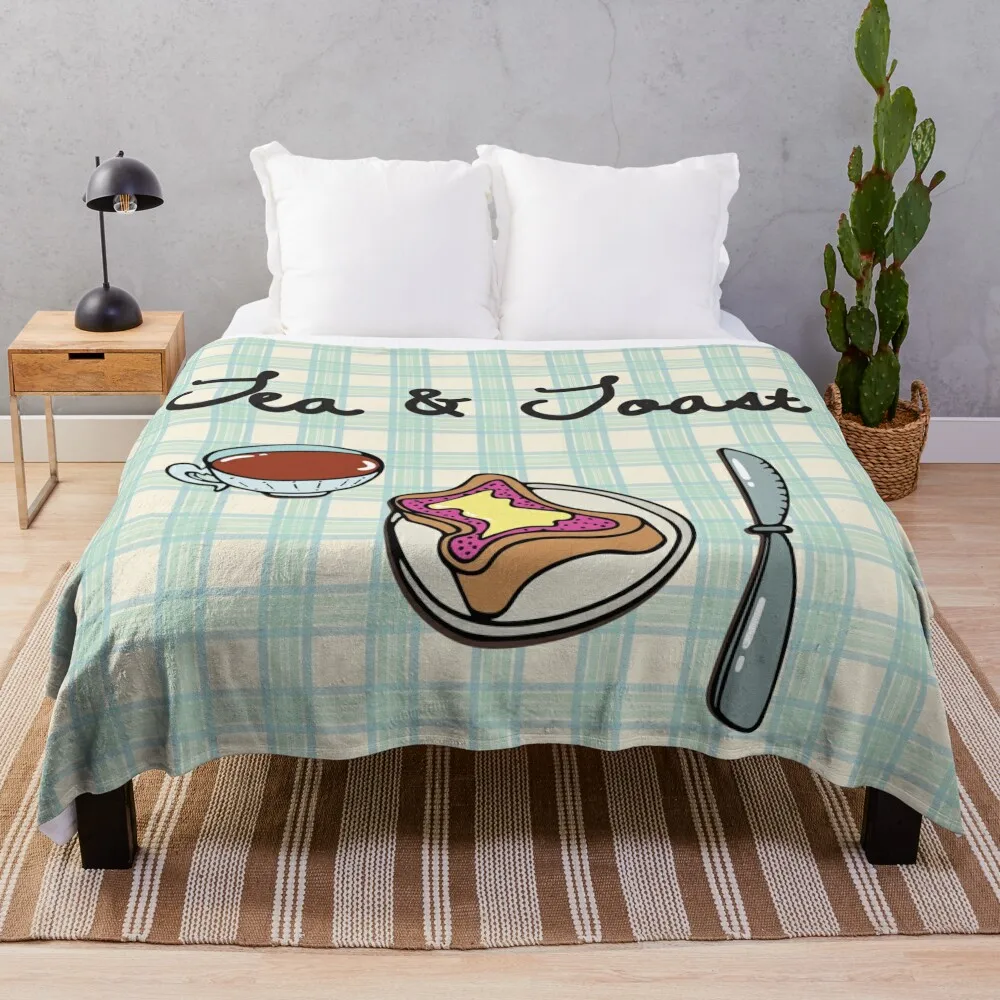 

Tea & Toast Throw Blanket manga Single Cute Plaid Blankets