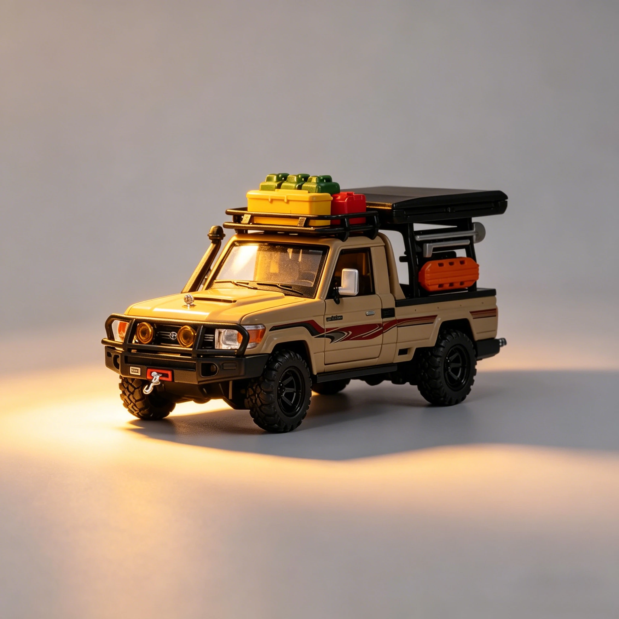 

Металлическая литая модель внедорожного пикапа Toyota Land Cruiser LC79 Single Cab в масштабе 1:32, украшение для рабочего стола, подарок