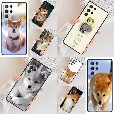 Doge Shiba Puppy Phone Case For Samsung Galaxy S24 S23 S22 S21 Ultra S10 Note 10 Pro S20 Plus FE S9 S8 Cover