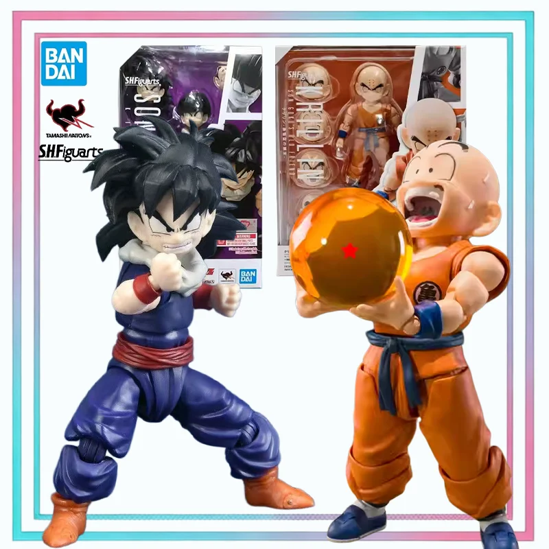 

Bandai Original S.H.Figuarts Dragon Ball Son Gohan Krillin 3.0 Son Goku's Best Friend Anime Action Figure Model Toy Gift