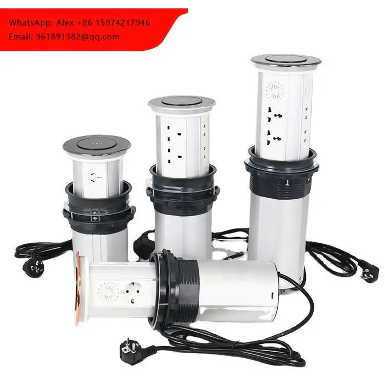 

Wifi Smart Life Home Using Office Tabletop Extension Electric Plug Power Tower Socket Kitchen Motorized Pop Up USB-C Socket