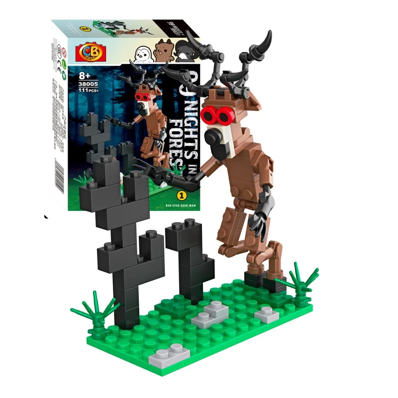 جديد 99 ليلة ليلة الرعب لعبة اللبنات في الغابة الوحش الغزلان الطوب للبنين اللعب هدايا عيد الميلاد عيد الميلاد #2