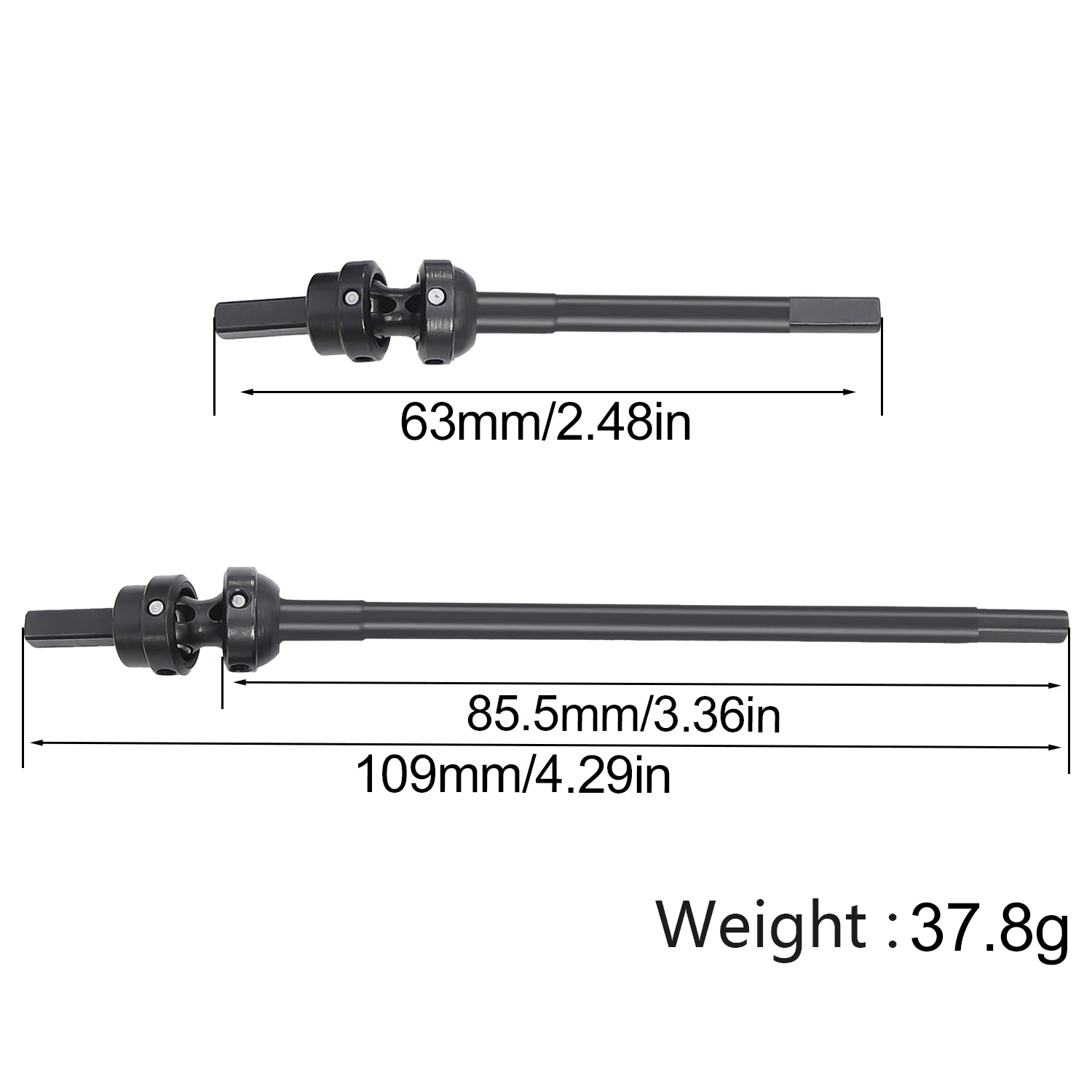 Stalowy przedni wał napędowy o stałej prędkości 3-sekcyjny wał napędowy CVD do 1/10 RC Crawler Car SCX10 III Portal Axle Upgrade Parts