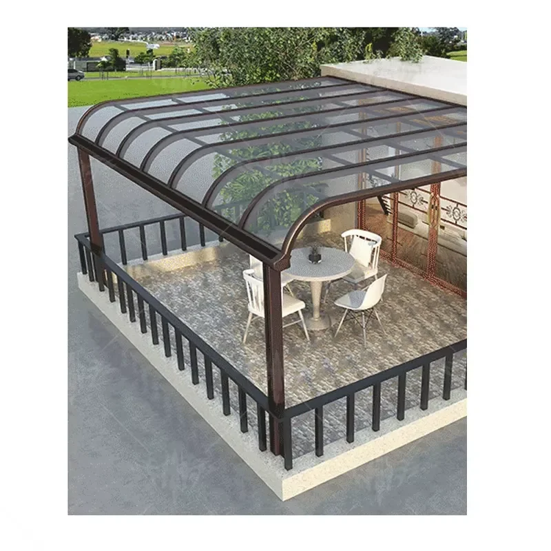 Outdoor Aluminum Awning Ceiling Waterproof Sunshade Canopy for Patio Garden Terrace Durable Metal Roof Protection Structure