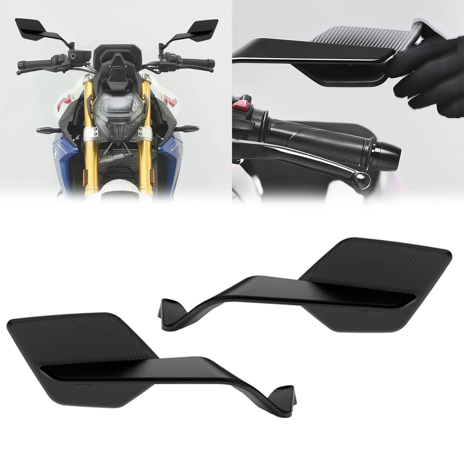 

For f900r F 900 R 2017-2024 new rearview mirror street car adjustable invisiblemirror fixed wing rotating side mirror F900R