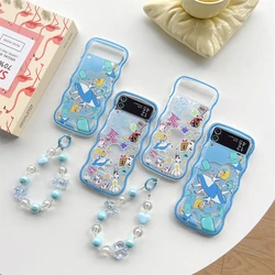 Alice's Adventures Wonderland Phone Case For Samsung Galaxy Z Flip zflip4 zflip5 Z Fold 3 4 5 6 Zflip6 zflip3 Disney Cover