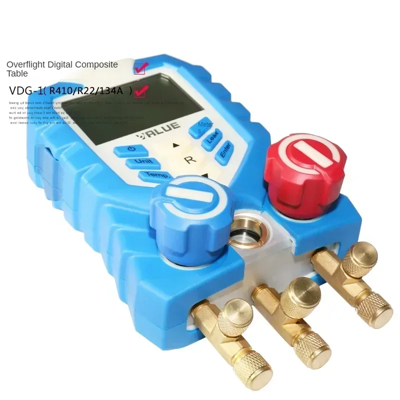 VG-1 Flyover شاشة ديجيتال مجموعة عدادات التبريد للمعدات الإلكترونية لصيانة تكييف الهواء للسيارات #4