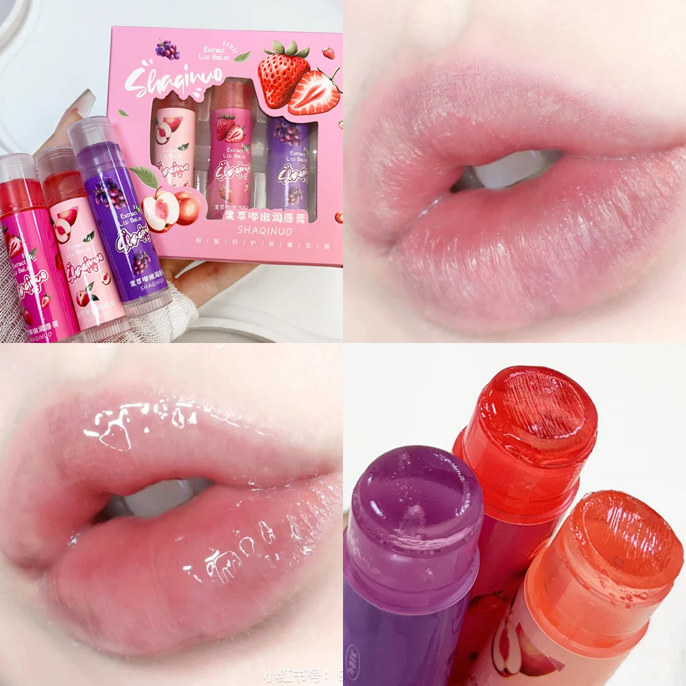 1/3Pcs Moisturizing Lip Balm Lipstick Base Makeup Anti-Cracking Improving Dry Natural Lip Balm Korean Lips Skin Care Cosmetics