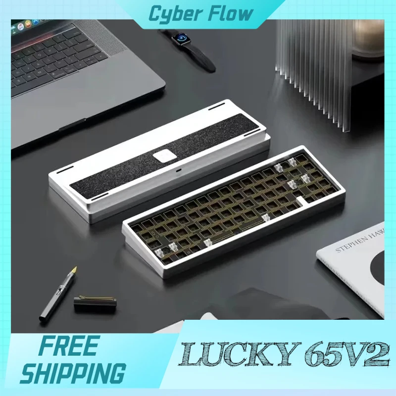 

Weikav Lucky65 V2 Mechanical Keyboard Kit Aluminium Alloy 3 Mode Custom Hotswap Quickly Dismantle Rgb Gaming Keyboard For Gift