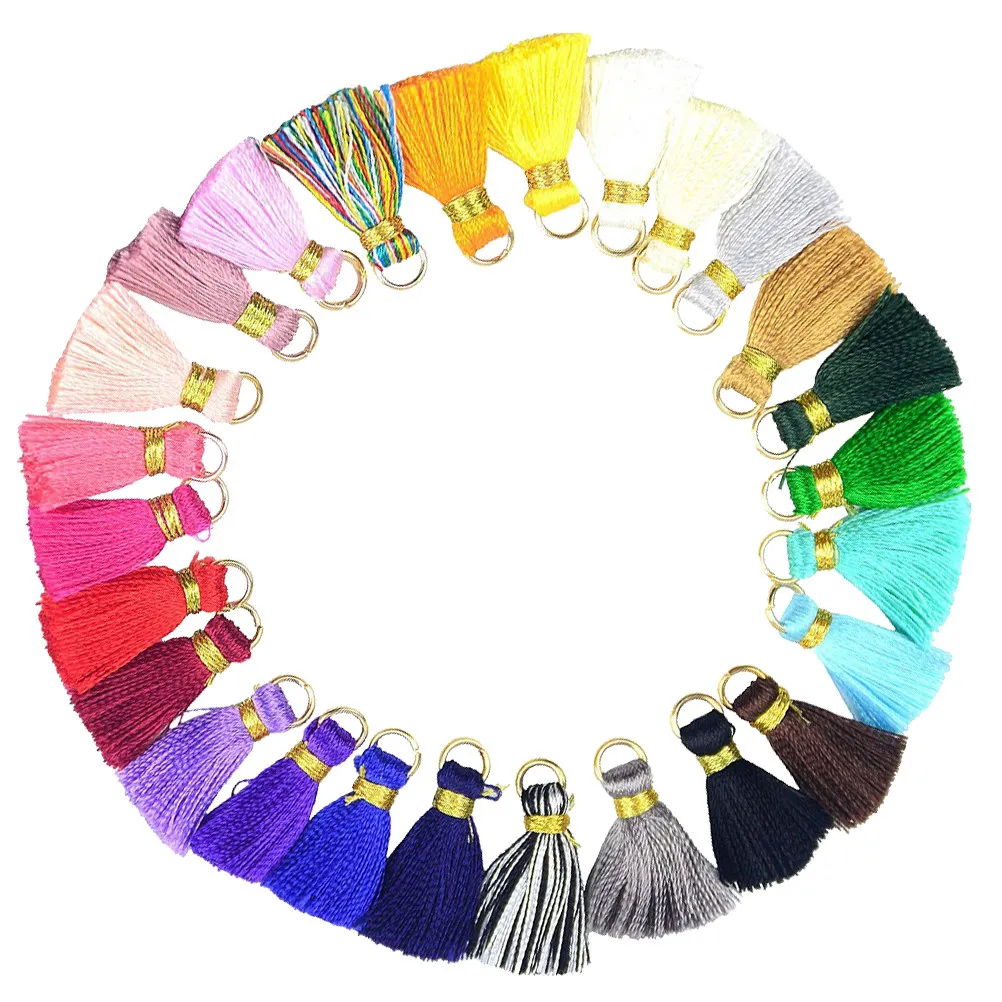 100Pcs Stylish Tassel Pendant DIY Handmade Supply Multipurpose Decorative Bag Accessory Keychain Curtain Fringe view 6