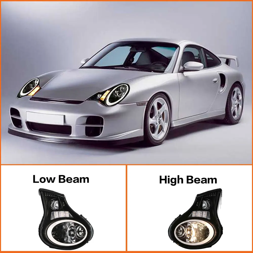 

AKD Car Styling Headlights for Porsche 996 TURBO 1998-2004 LED Head Lamp DRL Running Turn Signal Light Led Projector Accessories