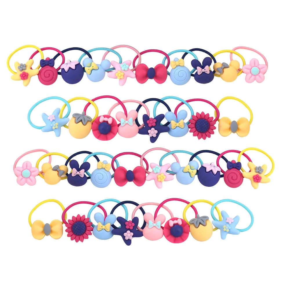 20PCS Children Hair Ties Headdress Not Hurt Girls Scrunchies Elastic Hair Band Kids Hair Rope Rubber Band Set Hair Accessories