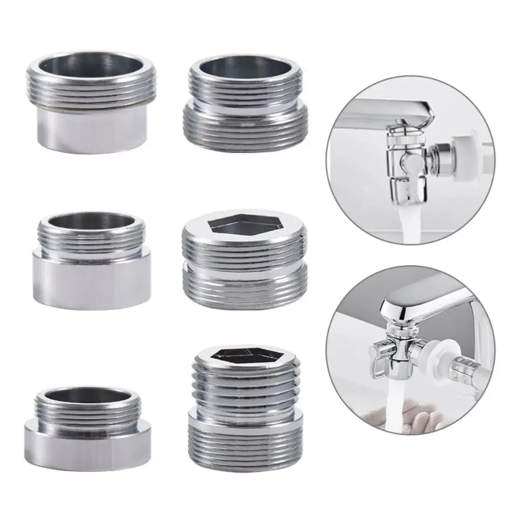 Useful 18/20/22/24mm To 22mm Water Filter Adapter With Washer Metal Faucet Connector Faucet Adapter Set Kitchen
