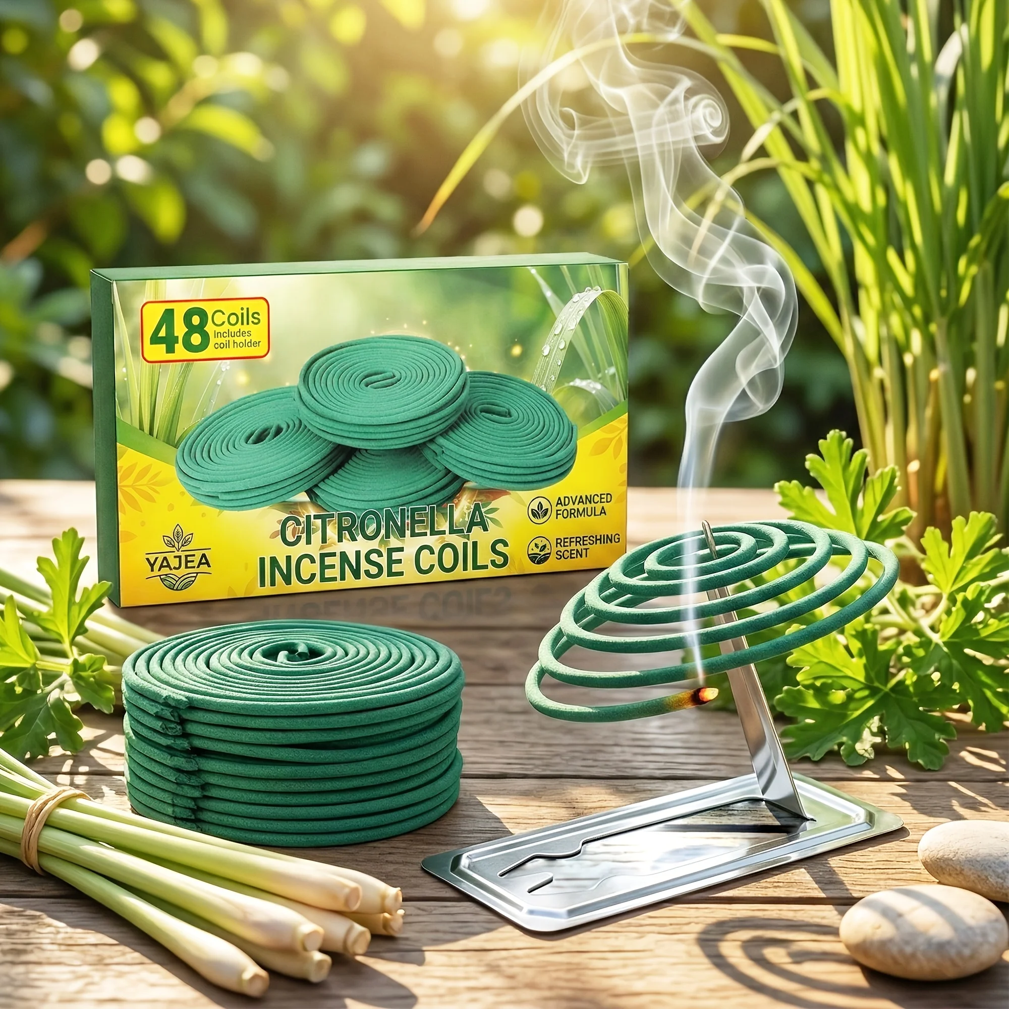 48 Large Lemongrass Spirals, L - огляд і ціна Uv Inhibitor Candle