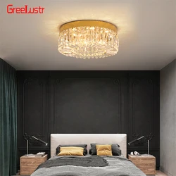 Modern Ceiling Lamp Crystal Led Chandelier Bedroom Lustre Fixture Pendant Light Home Decor K9 Luxury Hanging Luminaire Plafonier