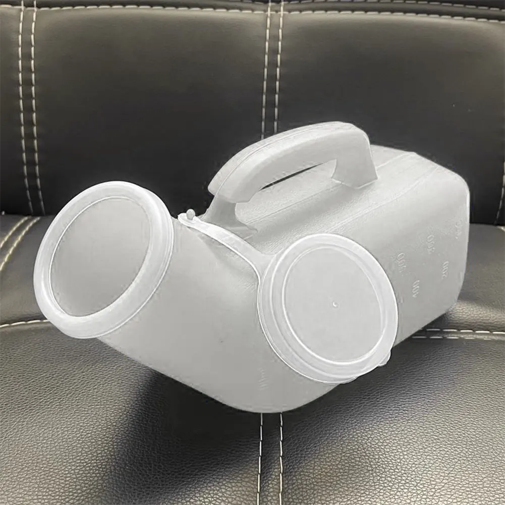 1200ml Pee Container Spill Proof Portable Urinal Plastic Urine Bottle with Lid for Car Elderly and Incontinence