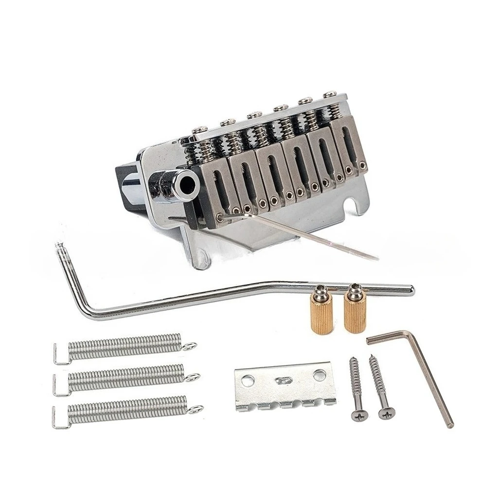 

Chrome 6-String Single Tremolo Bridge Set for ST Strat Style Electric Guitar Parts Accessories